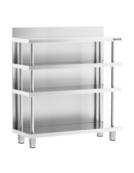 Table de travail de bar inox - 1000 x 400 mm - Étagère basse
