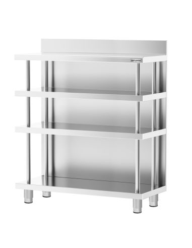Table de travail de bar inox - 1000 x 400 mm - Étagère basse