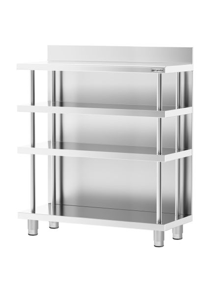 Table de travail de bar inox - 1000 x 400 mm - Étagère basse