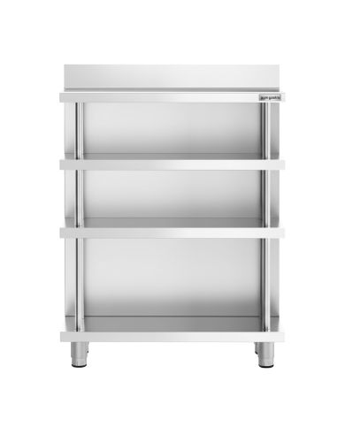 Table de travail de bar inox - 1000 x 600 mm - Étagère basse