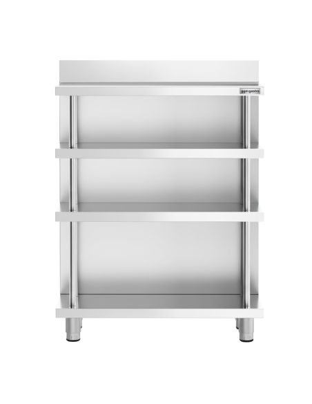 Table de travail de bar inox - 1000 x 600 mm - Étagère basse