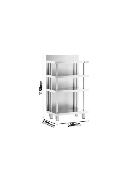 Table de travail de bar inox - 600 x 600 mm
