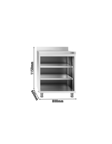 Table de préparation cocktail inox - 800 x 600 mm - 3 étagères