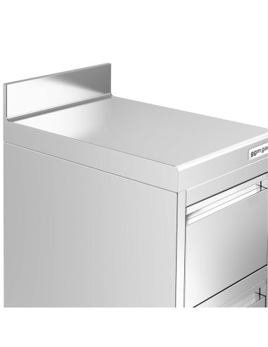 Meuble bas inox à tiroirs PREMIUM - 400 x 600 mm - 4 tiroirs - SS4SI46A