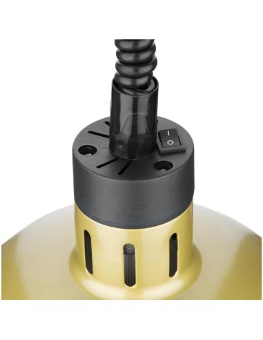 Lampe chauffante dôme rétractable Buffalo finition dorée | Buffalo - DY462