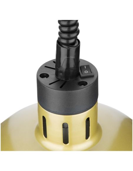 Lampe chauffante dôme rétractable Buffalo finition dorée | Buffalo - DY462