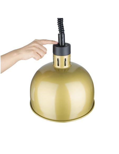 Lampe chauffante dôme rétractable Buffalo finition dorée | Buffalo - DY462