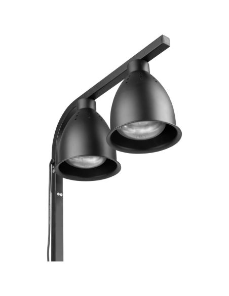 Lampe chauffante double sur pied Buffalo noir mat | Buffalo - JA865