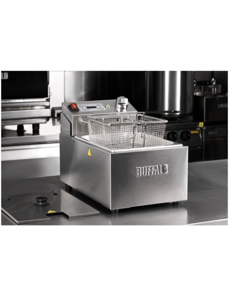 Friteuse électrique simple avec minuterie Buffalo 5L | Buffalo - CU622