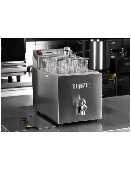 Friteuse électrique simple avec minuterie Buffalo 8L | Buffalo - CU620