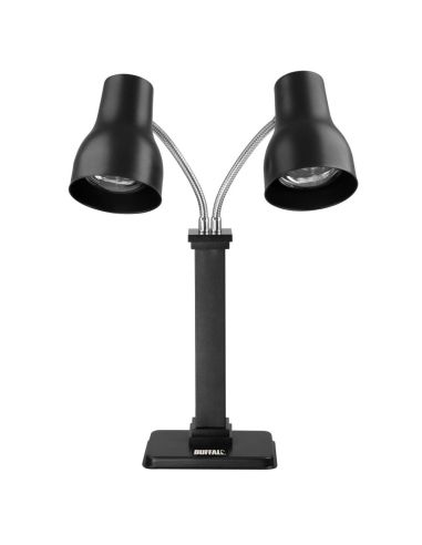 Lampe chauffante double sur pied Buffalo noir mat 2x250 W | Buffalo - JA868