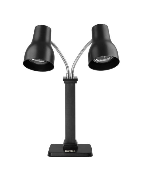Lampe chauffante double sur pied Buffalo noir mat 2x250 W | Buffalo - JA868