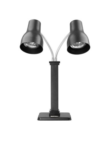 Lampe chauffante double sur pied Buffalo noir mat 2x250 W | Buffalo - JA868