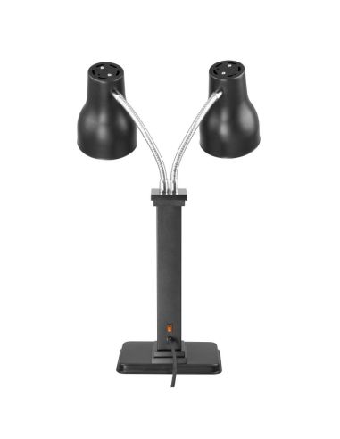 Lampe chauffante double sur pied Buffalo noir mat 2x250 W | Buffalo - JA868