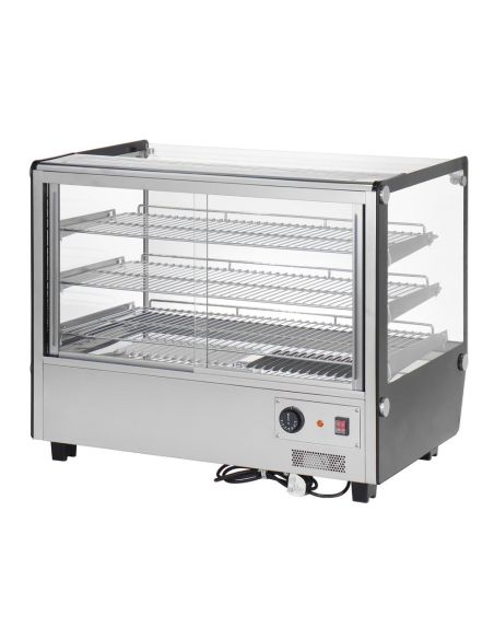 Vitrine chauffante de comptoir carrée Buffalo 160L | Buffalo - HW924