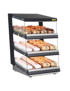 Vitrine chauffante inclinée à glissière 3 étagères - Buffalo - HW926