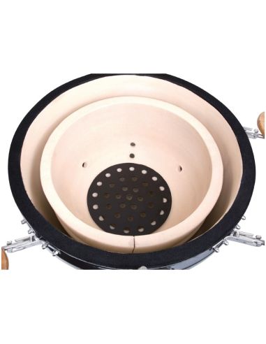 Barbecue kamado sur chariot avec tablettes - Buffalo - DR826