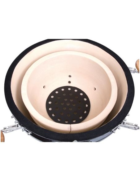 Barbecue kamado sur chariot avec tablettes - Buffalo - DR826