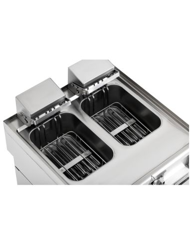 Friteuse électrique double Série 600 2 x 8L - Buffalo - CU477