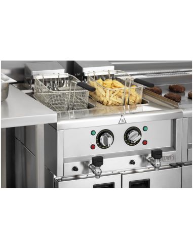 Friteuse électrique double Série 600 2 x 8L - Buffalo - CU477