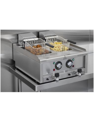 Friteuse électrique double Série 600 2 x 8L - Buffalo - CU477