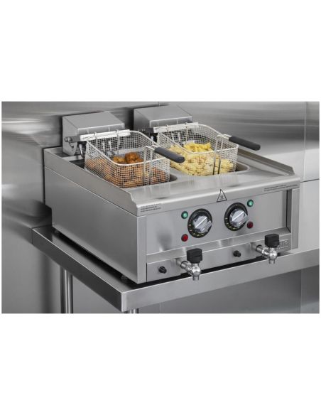 Friteuse électrique double Série 600 2 x 8L - Buffalo - CU477