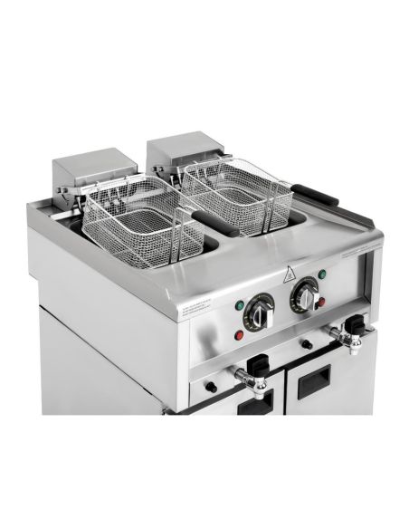Friteuse électrique double cuve Série 600 2x 8L - Buffalo - SA782