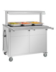 Buffet central mobile avec plaque chauffante 3 x GN 1/1 - Buffalo - JB186