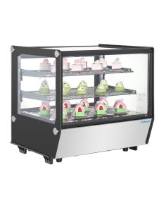 Vitrine de comptoir positive Série G carrée noire 120L - Polar - PG003
