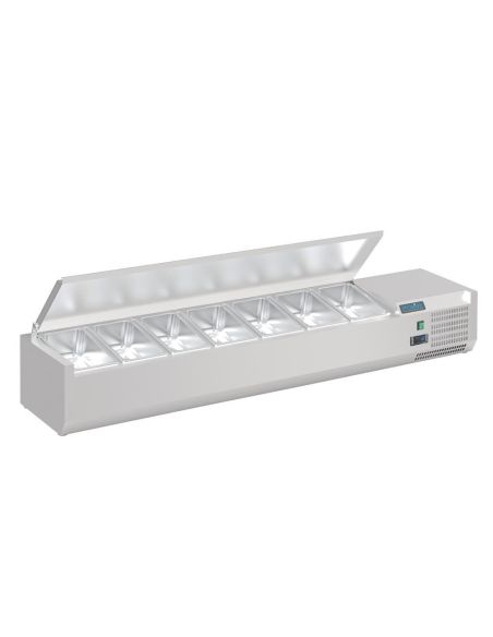 Saladette à poser avec couvercle Série G 7x GN 1/4 - Polar - FA855