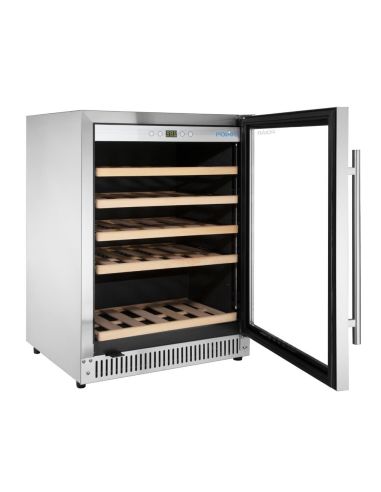 Rafraîchisseur à vin dessous de comptoir Série G inox 47 bouteilles - Polar - GM627