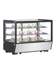 Vitrine de comptoir positive Série G carrée noire 160L - Polar - PG004