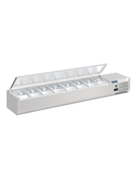 Saladette à poser avec couvercle Série G 8x GN 1/4 - Polar - FA856