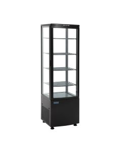 Vitrine réfrigérée avec portes incurvées Série C noire 235L - Polar - DP289
