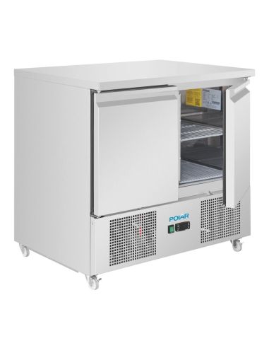 Comptoir à salade série U froid ventilé 2 portes - Polar - UA089