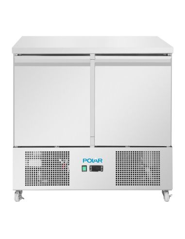 Comptoir à salade série U froid ventilé 2 portes - Polar - UA089