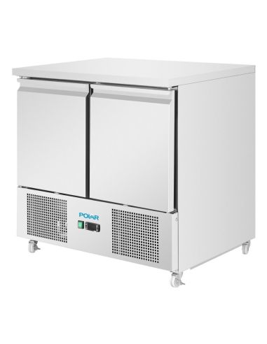 Comptoir à salade série U froid ventilé 2 portes - Polar - UA089