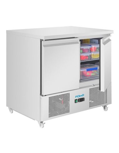 Comptoir à salade série U froid ventilé 2 portes - Polar - UA089