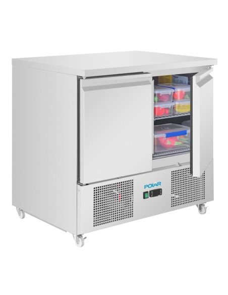 Comptoir à salade série U froid ventilé 2 portes - Polar - UA089
