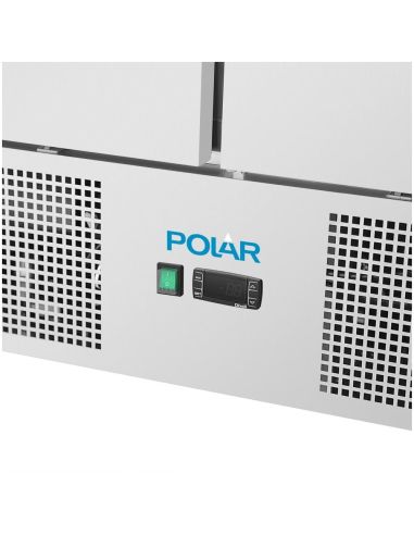 Comptoir à salade série U froid ventilé 2 portes - Polar - UA089
