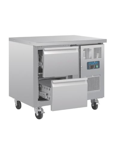 Table réfrigérée GN 1/1 ventilée 2 tiroirs Série U - Polar - DA546