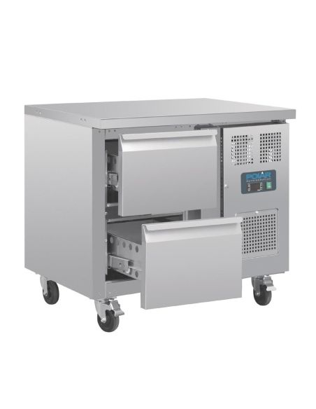 Table réfrigérée GN 1/1 ventilée 2 tiroirs Série U - Polar - DA546