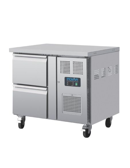 Table réfrigérée GN 1/1 ventilée 2 tiroirs Série U - Polar - DA546