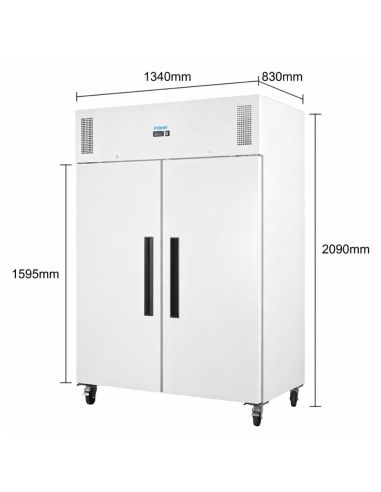Armoire réfrigérée positive blanche série G 2 portes 1 152L - Polar - PG042