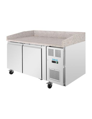 Comptoir à pizza 2 portes avec dessus en granit Série U 428L - Polar - UA081