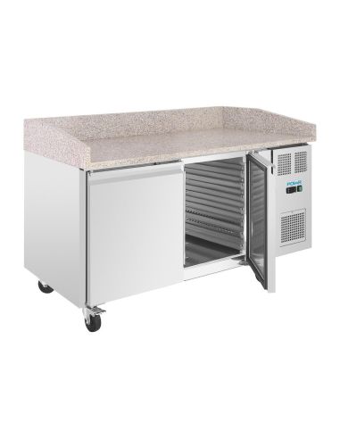 Comptoir à pizza 2 portes avec dessus en granit Série U 428L - Polar - UA081