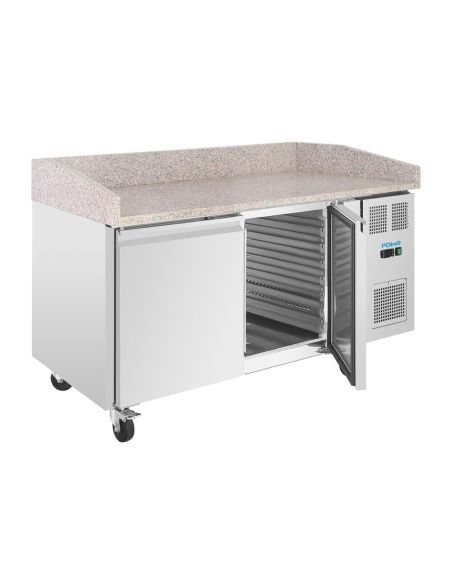 Comptoir à pizza 2 portes avec dessus en granit Série U 428L - Polar - UA081
