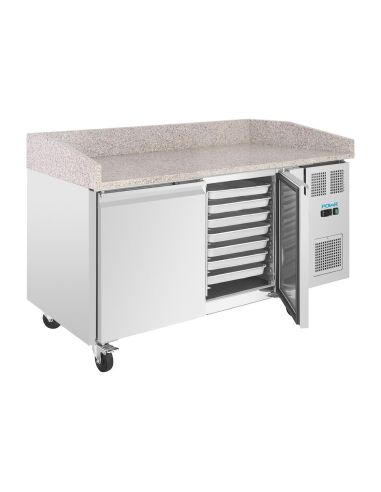 Comptoir à pizza 2 portes avec dessus en granit Série U 428L - Polar - UA081