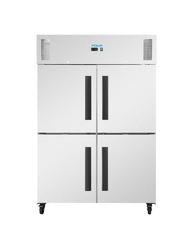 Double armoire réfrigérée positive GN 4 portillons série G 1200L - Polar - PG053