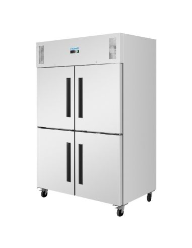 Double armoire réfrigérée positive GN 4 portillons série G 1200L - Polar - PG053